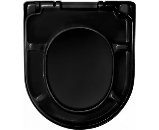 Сидение дюропласт BERGES Geo Black SO микролифт, быстросъемное, металл 015113 