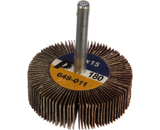 Круг лепестковый с оправкой (50х15 мм; P180) ПРАКТИКА 649-011 