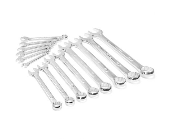 Набор комбинированных ключей HORTZ 14 штук, 10-36 мм, хромированные HOR 1017898 
