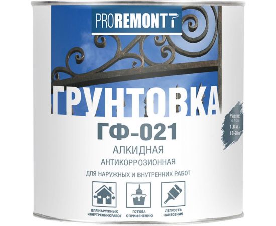 Грунт PROREMONTT ГФ-021 красно-коричневый, 1.8 кг Лк-00004524 