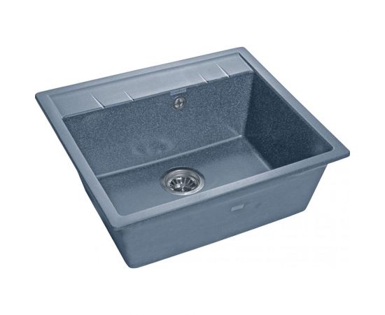 Мраморная мойка GRANFEST QUADRO GF-Q--561 1-чаша, 560х500 мм, графит арт. Q-561 граф 