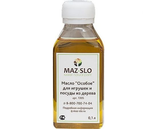 Масло для игрушек и посуды из дерева MAZ-SLO ""Особое"" цвет Жираф, 100 мл 8064400 