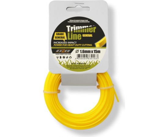 Леска GENERAL (1.6 мм; 15 м; квадрат) Rezer 