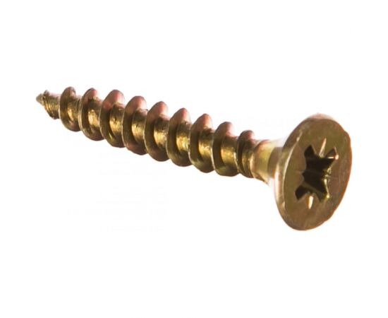 Потайной универсальный шуруп Метизный двор 5,0x30, желтый, 500 шт. 4607159063465 