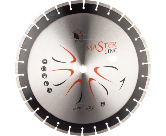 Круг отрезной по асфальту Master Line (450х3.4х10х25.4 мм) Diam 000529 
