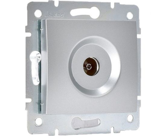 ТВ Розетка Lezard, KARINA, проходная, матовое серебро, 707-4388-129 