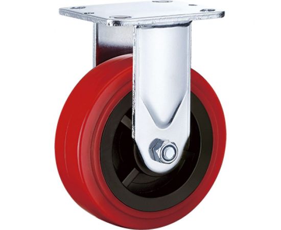 Опора колесная большегрузная неповоротная (125 мм; 300 кг; полиуретан) Longway FCpn 55 