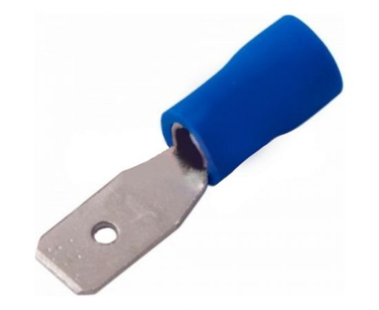 Плоская изолированная клемма REXANT штекер 4.8мм 1.5-2.5 кв.мм/РПИп 2-5 синяя 08-0332 