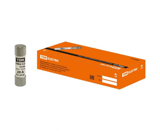 Плавкая вставка TDM ПВЦ-С2 10х38 20А SQ0729-0009 – изображение 2