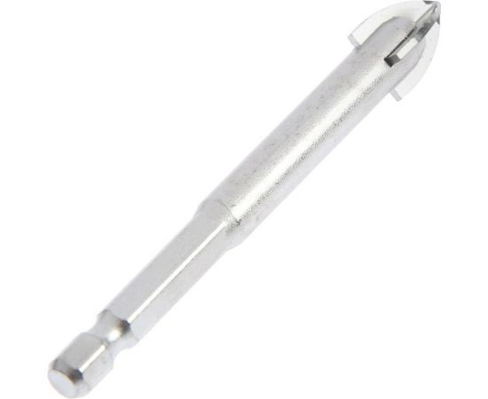 Сверло по керамике твердосплавное (12 мм; крестовый наконечник; шестигранный хвостовик) TUNDRA 1443771 – изображение 2