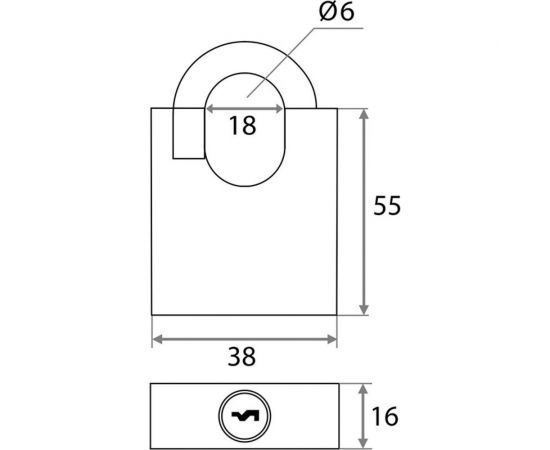 Навесной замок Trodos BC-HB-40 Box 210202 – изображение 2