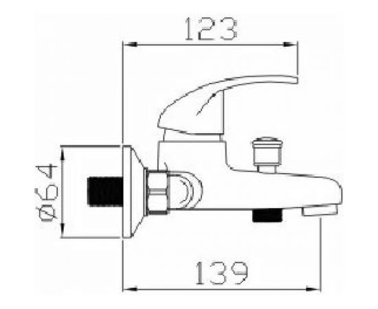 Смеситель для ванны Potato с коротким изливом, с переключением для душа P30211 – изображение 2
