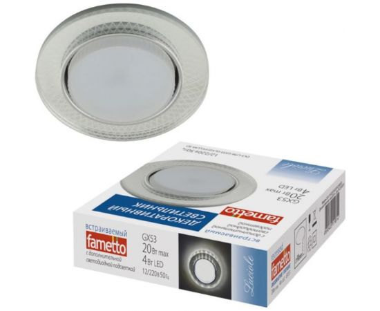 Встраиваемый декоративный светильник Fametto серия Luciole DLS-L156, GX53, GLASSY CLEAR 3D UL-00005321 – изображение 2