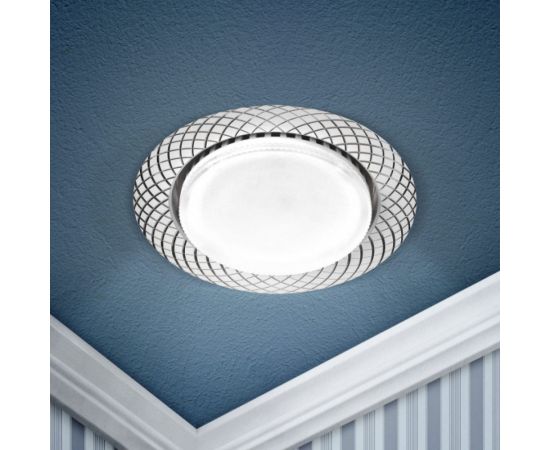 Светильник ЭРА KL 76 AL WH 1 под лампу Gx53, 220V, 13W, белый Б0048962 – изображение 2