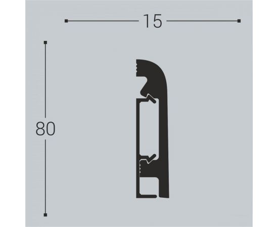 Напольный плинтус bello deco XPS П 16 80x15 мм 00-00104178 – изображение 2