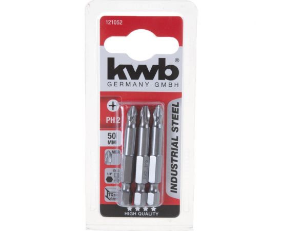 Бита PH2 50 мм INDUSTRY 3 шт. KWB 121052 – изображение 3