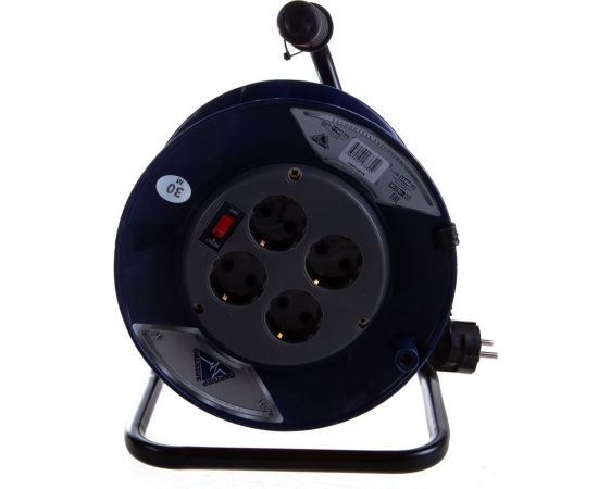 Удлинитель Партнер-Электро PowerLine 4 гн. с/з с выкл. ПВС 3х1 16A 30м UK205C-430DB – изображение 3