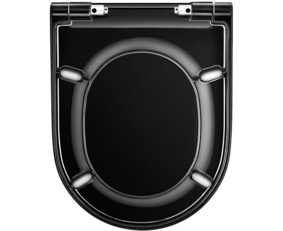 Сидение дюропласт BERGES Geo Black SO микролифт, быстросъемное, металл 015113 – изображение 3