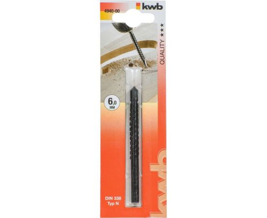 Сверло фрезеровальное по дереву (6 мм) KWB 4940-00 – изображение 4