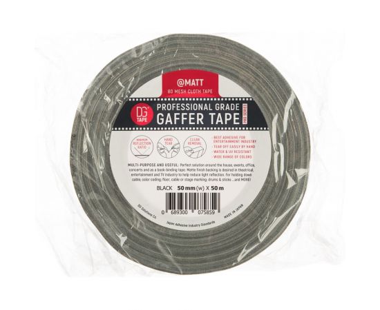Клейкая лента DGTAPE MATT - Гаффа тейп 50мм/50м - Черный MATT50050/50/B – изображение 4