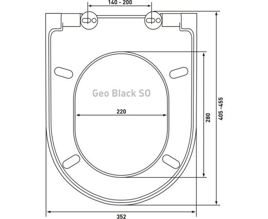 Сидение дюропласт BERGES Geo Black SO микролифт, быстросъемное, металл 015113 – изображение 4