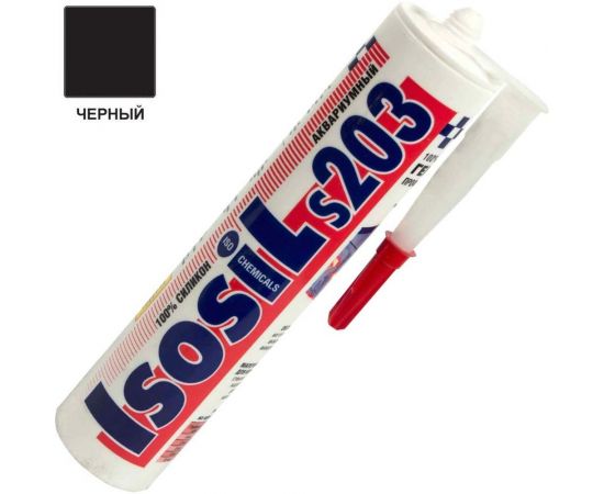 Аквариумный силиконовый герметик ISOSIL S203, черный, 280 мл 2030711 – изображение 4