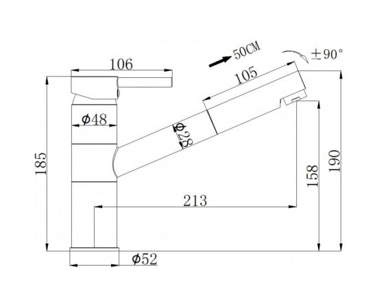 Смеситель для кухни Swedbe Selene 7041 – изображение 4