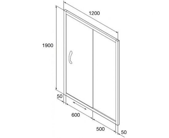 Душевое ограждение с раздвижной дверкой Orange E02-120tb черное – изображение 5