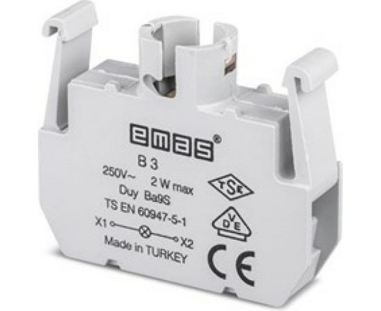 Патрон Emas для ламп накаливания и светодиодов с цоколем типа BA9S B3 