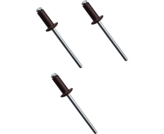 Вытяжные заклепки РемоКолор алюминиевые, коричневые (RAL 8017), 4x10 мм, 50 шт. 26-6-110 