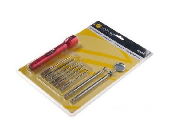 Набор фонарь 3LED, зеркало телескопическое 51см ЭВРИКА ER-53047 