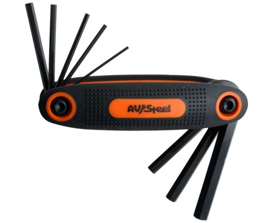 Набор ключей шестигранных складных 8 предметов AV Steel AV-361208 