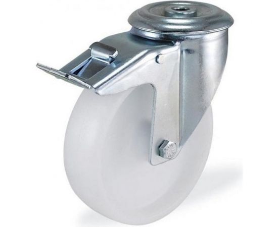 Поворотная колесная опора под болт c тормозом KAMA K-3300-MMB-100-F18 