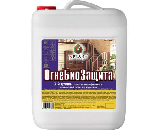 Огнебиозащита Ареал+ бесцветная 10 л А-466 