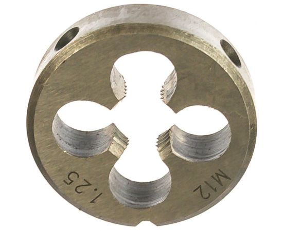 Плашка M12x1,25-38мм, в пластиковом футляре ЭВРИКА ER-01212P 