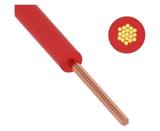 Провод ПуГВ, ПВ-3 ККЗ 0,75 кв.мм 1000 м красный ГОСТ 01-8616-4 