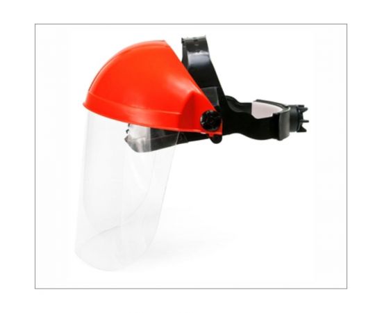 Защитный лицевой щиток ON, поликарбонат, оголовье, реечный механизм, 23-03-004 