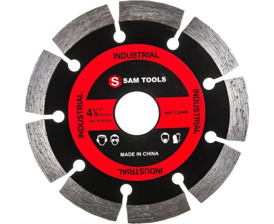 Диск отрезной алмазный по бетону Segment (115х22 мм) Samgrupp 16033 