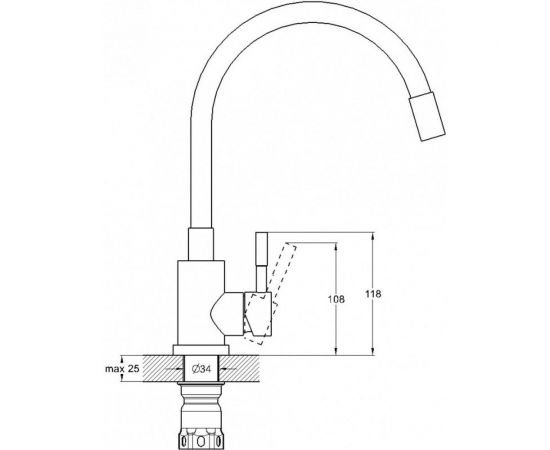 Смеситель для кухни Solone с гибким цветным изливом EZA4-F090GY – изображение 2
