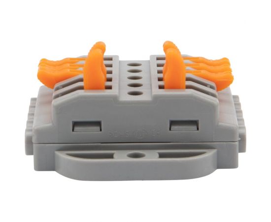 Проходная клемма REXANT СМК 5 полюсов 0,08-4 мм2 с монтажной площадкой серая 4 шт 07-6265-4 – изображение 2