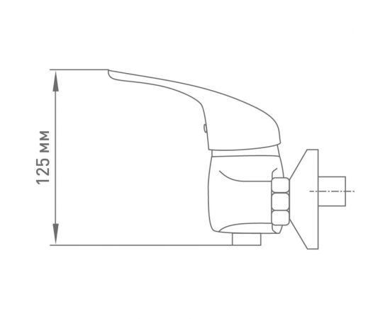 Смеситель для душа Mix&Fix 1002 Зетта одноручный, с аксессуарами, картридж 40 мм тов-114486 – изображение 2