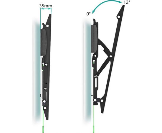 Кронштейн для телевизора REXANT 40-65 дюймов, наклонный, с быстрой фиксацией 38-0341 – изображение 2