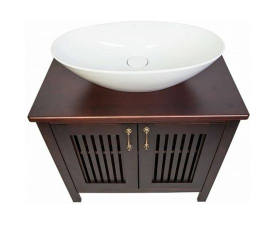 Напольная тумба с раковиной Orange Capri-2 75 см, орех OCN-75TU+RA – изображение 3