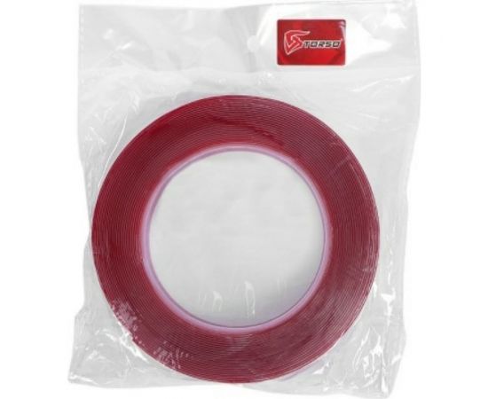 Прозрачная, двусторонняя, акриловая клейкая лента TORSO 10 мм х 10 м 4293600 – изображение 3