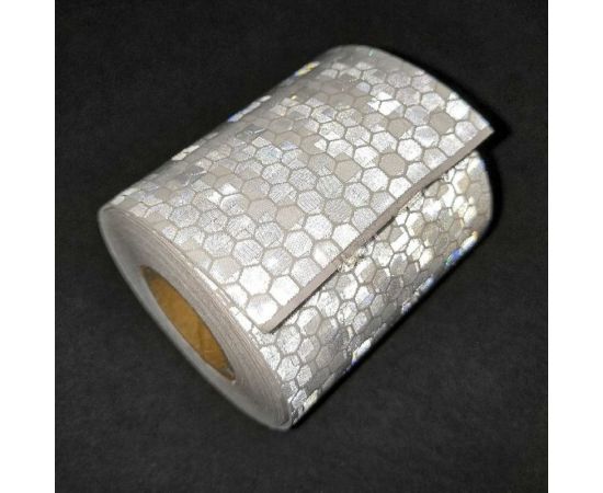 Светоотражающая самоклеящаяся лента TORSO белая, 5 см х 3 м 4330993 – изображение 3