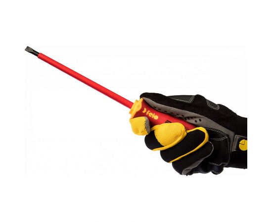 Диэлектрическая отвертка Felo Ergonic 6,5х1,2х150 плоская шлицевая 41306590 – изображение 4