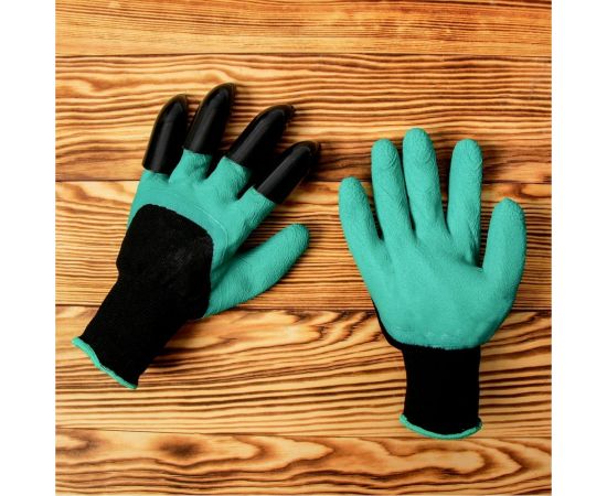Садовые нейлоновые перчатки Greengo, покрытие латекс, Землеройки для левши 3036173 – изображение 4