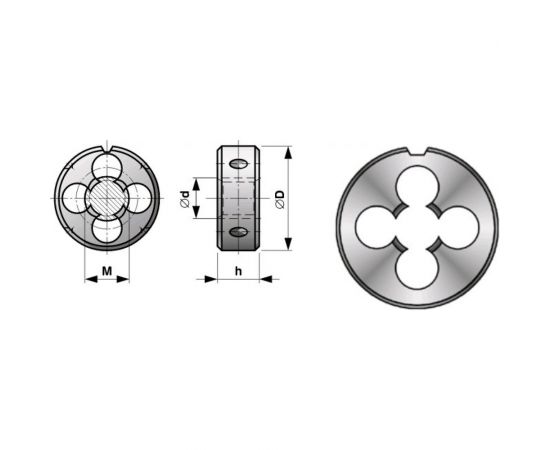 Плашка HSS М 5 шаг 0,8 мм. D20 мм Bucovice Tools 240050 – изображение 4