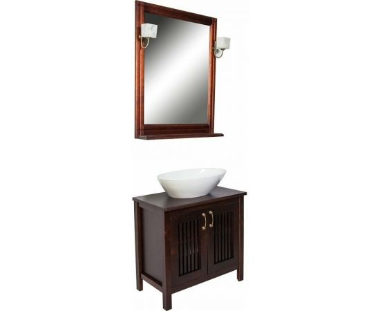 Напольная тумба с раковиной Orange Capri-2 75 см, орех OCN-75TU+RA – изображение 5