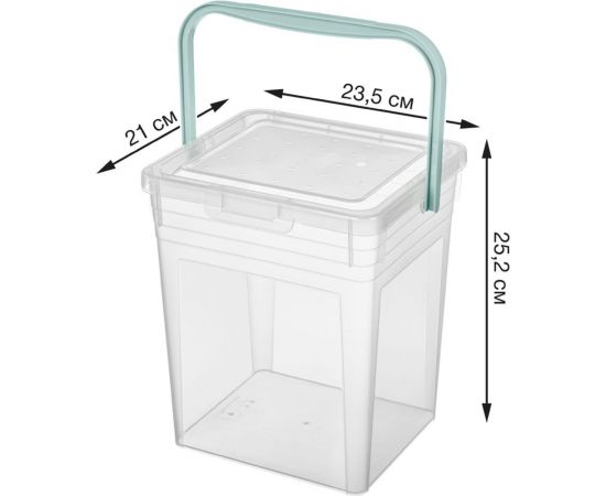 Ведро для стирального порошка Econova 8 л, бесцветное 431224101 – изображение 5